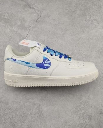 Replica Bape x Air Force 1 Custom Blue