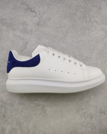 Replica Alexander McQueen Oversized Sneaker in White/Paris Blue