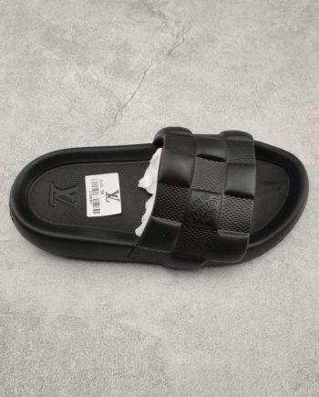 Replica Louis Vuitton 2023 SS Other Plaid Patterns Unisex Slide Black