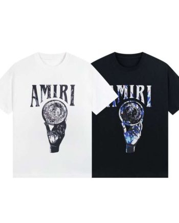 Replica AMIRI Crystal Ball Short Sleeve Tee Black/Multi And White