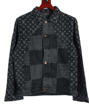 Replica Louis Vuitton New Demin Jackets For Unisex Black