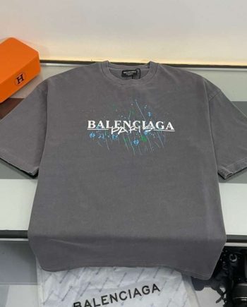 Replica Balenciaga New Crew Neck T-shirts For Unisex Dark Grey#NTS114