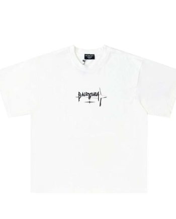 Replica Balenciaga New Crew Neck T-shirts For Unisex Black and White#NTS146