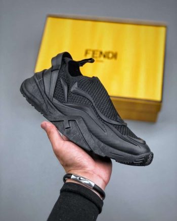 Replica Fendi Flow Black Mesh Running Sneakers