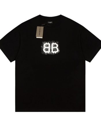 Replica Balenciaga New Crew Neck T-shirts For Unisex Black and White#NTS166