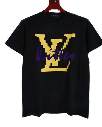 Replica Louis Vuitton New Crew Neck T-shirts For Unisex Black and White#NTS121