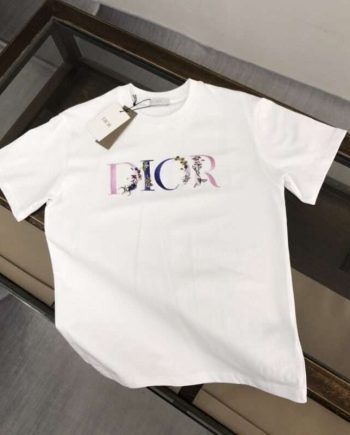 Replica Dior New Crew Neck T-shirts Black White #HT061