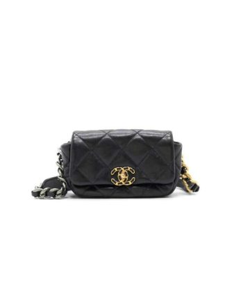 Replica Chanel Lambskin Mini Flap Bag Black