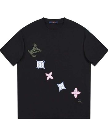 Replica Louis Vuitton New Crew Neck T-shirts For Unisex Black #NTS098