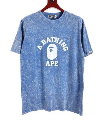 Replica Bape New Crew Neck T-shirts For Unisex Black and Blue#NTS183