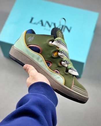 Replica Lanvin Curb Sneakers – Moss Green/Grey