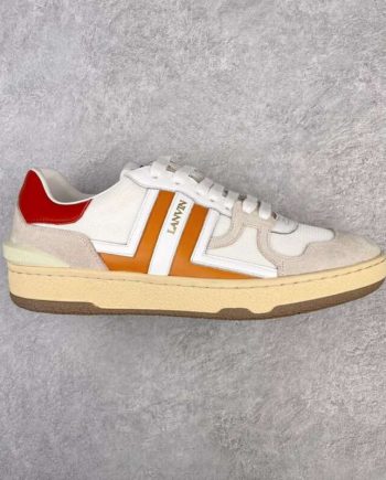 Replica Lanvin White Red Orange Sneakers #LS007