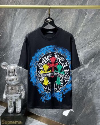 Replica Chrome Hearts 23SS T-Shirts Colorful Black Tee#CHT004