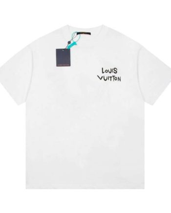 Replica Louis Vuitton New Crew Neck T-shirts For Unisex Black and White#NTS133