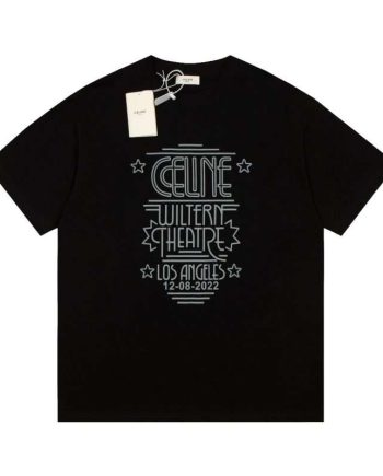 Replica Celine New Crew Neck T-shirts For Unisex Black and White#NTS135