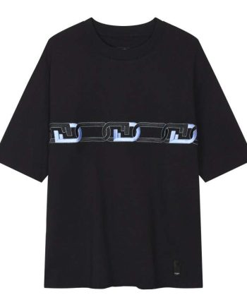 Replica FENDI New Crew Neck T-shirts For Unisex Black and White#NTS089