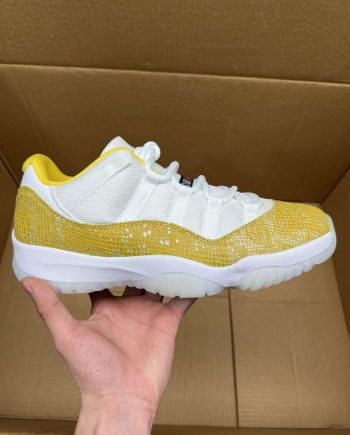 Replica Air Jordan 11 Low WMNS “Yellow Snakeskin”#AJ11-008