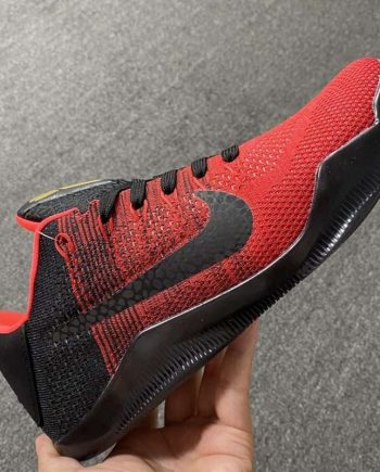 Replica Nike Kobe 11 Elite Low Tops Black Red  ‘Achilles Heel’ 822675-670