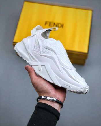 Replica Fendi Flow White Mesh Running Sneakers