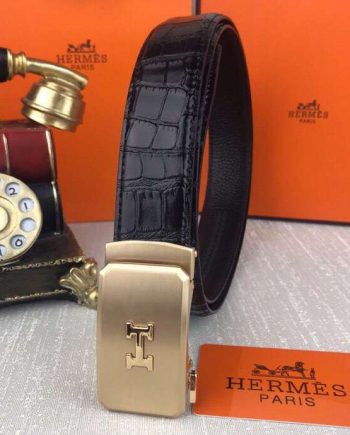 Replica HERMES Men’s Black Belt #HB001