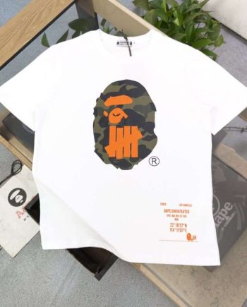 Replica Bape x UNDEFFATED New Crew Neck T-shirts For Unisex Black and White#NTS119