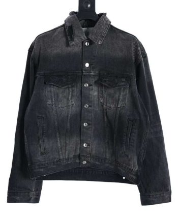 Replica Balenciaga New Distressed Vintage Lightning Cowboy Jacket