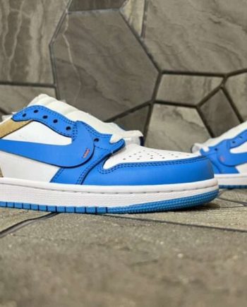 Replica Off White x Air Jordan 1 Low “UNC” Beige White Blue CZ0790-148#OWC208