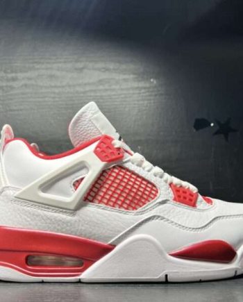 Replica  Air Jordan 4 IV Retro Atlanta White Red For Men #AJ4059