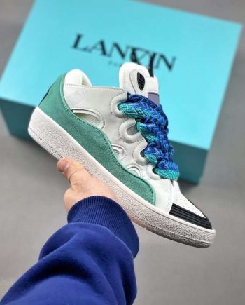 Replica Lanvin Sneakers Curb White & Green