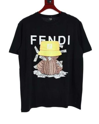 Replica FENDI New Crew Neck T-shirts For Unisex Black and White#NTS149