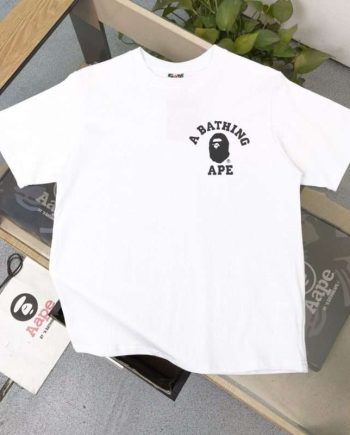 Replica Bape New Crew Neck T-shirts For Unisex Black White Apricot#NTS118