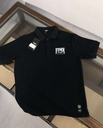 Replica FENDI 2023ss New Polo Shirts For Men  Black White#HT059