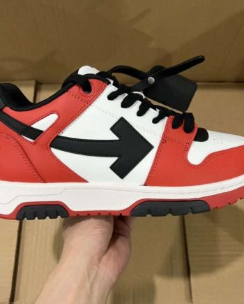 Replica Off-White Out Of Office low-top sneakers “OOO”  Black White Red