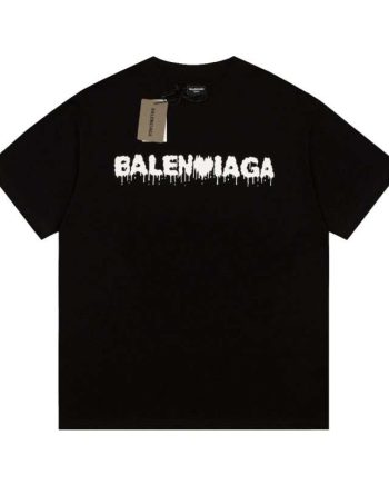 Replica Balenciaga New Crew Neck T-shirts For Unisex Black and White#NTS165