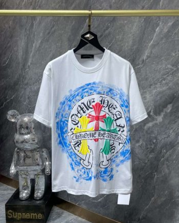 Replica Chrome Hearts 23SS T-Shirts Colorful Rhinestone Tee#CHT003