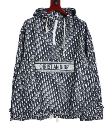 Replica Dior Monogram New Half-zip Hooded Jacket For Unisex Streetwear #NTS144