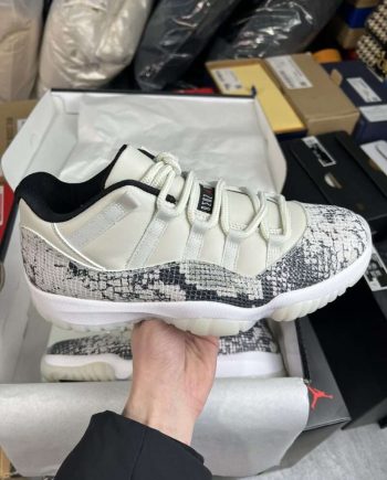 Replica Air Jordan 11 XI Low Snakeskin Light Bone#AJ11-002