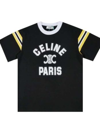 Replica Celine New Crew Neck T-shirts For Unisex Black and White#NTS136