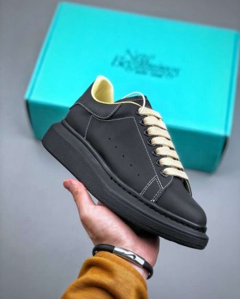 Replica  Alexander McQueen Sole Leather Sneakers Black